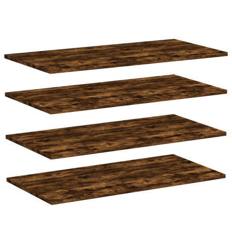 vidaXL Wandschappen 4 st 80x40x1,5 cm bewerkt hout gerookt eikenkleur afbeelding2 - 1