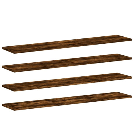 vidaXL Wandschappen 4 st 100x20x1,5 cm bewerkt hout gerookt eikenkleur afbeelding2 - 1