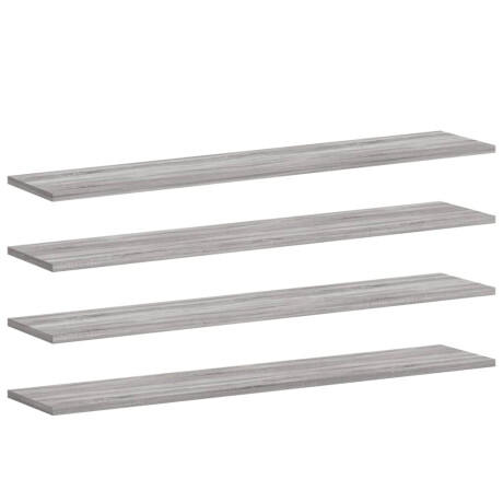 vidaXL Wandschappen 4 st 100x20x1,5 cm bewerkt hout grijs sonoma eiken afbeelding2 - 1