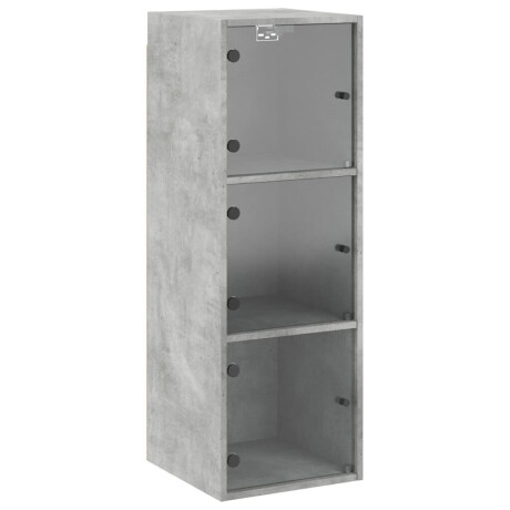 vidaXL Wandkast met glazen deuren 35x37x100 cm betongrijs afbeelding2 - 1