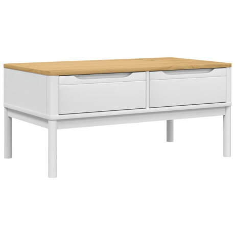 vidaXL Salontafel FLORO 99x55,5x45 cm massief grenenhout wit afbeelding2 - 1