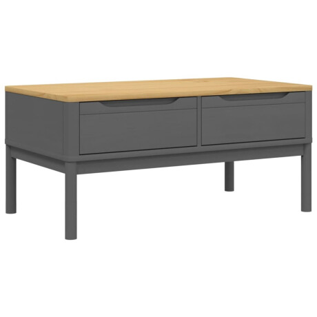 vidaXL Salontafel FLORO 99x55,5x45 cm massief grenenhout grijs afbeelding2 - 1