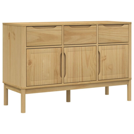 vidaXL Dressoir FLORO 114x43x74 cm massief grenenhout wasbruin afbeelding2 - 1