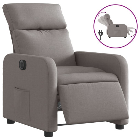 vidaXL Fauteuil verstelbaar elektrisch stof taupe afbeelding2 - 1