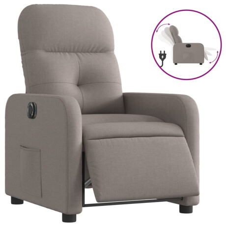 vidaXL Fauteuil verstelbaar elektrisch stof taupe afbeelding2 - 1