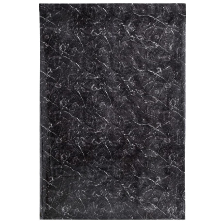 vidaXL Meubelfolie zelfklevend 90x500 cm PVC marmerzwart afbeelding2 - 1