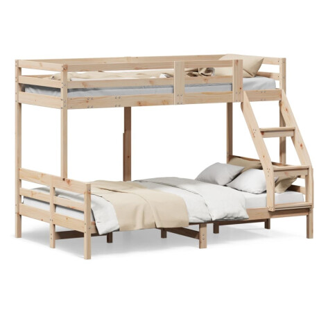 vidaXL Stapelbed massief grenenhout 80x200/120x200 cm afbeelding2 - 1