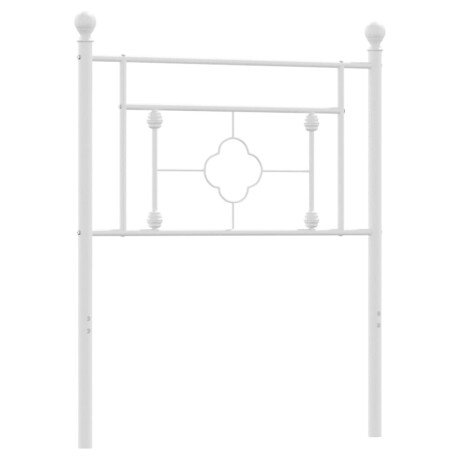 vidaXL Hoofdbord 75 cm metaal wit afbeelding2 - 1