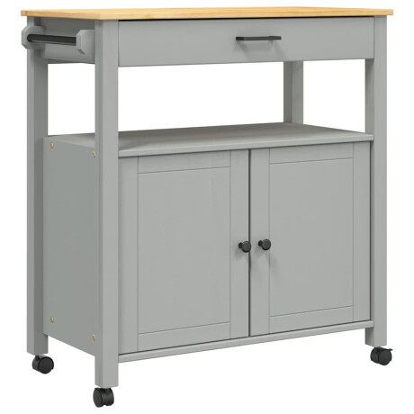 vidaXL Keukentrolley MONZA 84x40x88,5 cm massief grenenhout afbeelding2 - 1