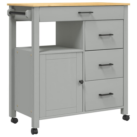 vidaXL Keukentrolley MONZA 84x40x88,5 cm massief grenenhout afbeelding2 - 1