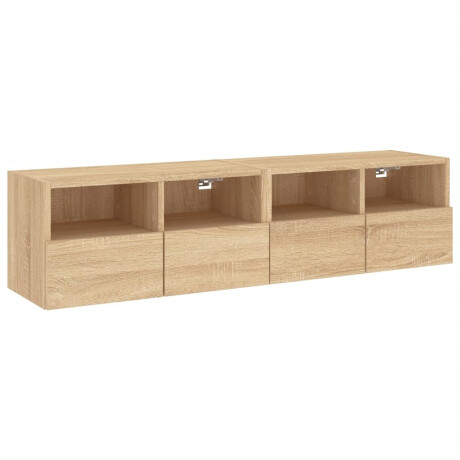 vidaXL Tv-meubels 2 st 60x30x30 cm bewerkt hout sonoma eikenkleurig afbeelding2 - 1