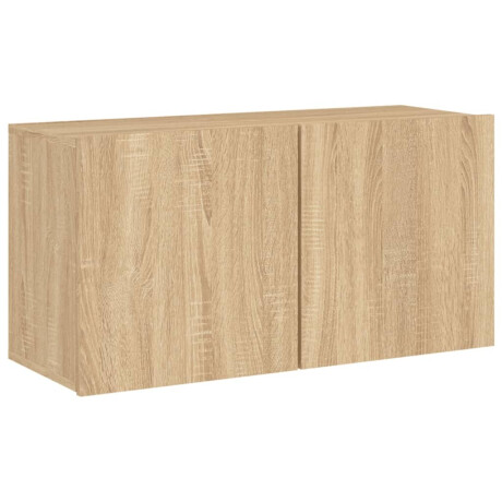 vidaXL Tv-meubel wandgemonteerd 80x30x41 cm sonoma eikenkleurig afbeelding2 - 1