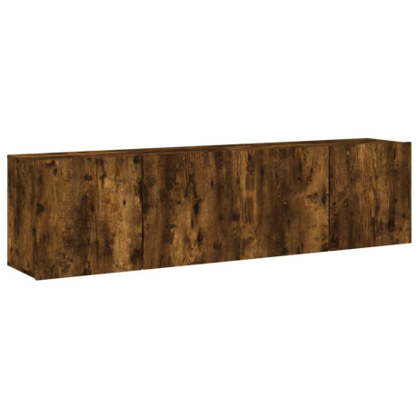 vidaXL Tv-meubels 2 st wandgemonteerd 80x30x41 cm gerookt eikenkleurig afbeelding2 - 1
