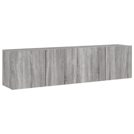vidaXL Tv-meubels 2 st wandgemonteerd 80x30x41 cm grijs sonoma eiken afbeelding2 - 1
