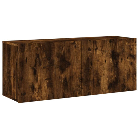 vidaXL Tv-meubel wandgemonteerd 100x30x41 cm gerookt eikenkleurig afbeelding2 - 1