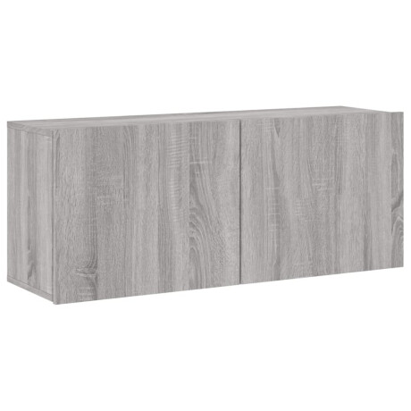 vidaXL Tv-meubel wandgemonteerd 100x30x41 cm grijs sonoma eikenkleurig afbeelding2 - 1