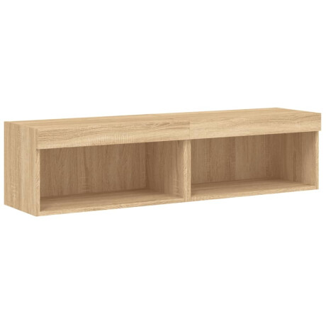 vidaXL Tv-meubels met LED-verlichting 2 st 60x30x30 cm sonoma eiken afbeelding2 - 1