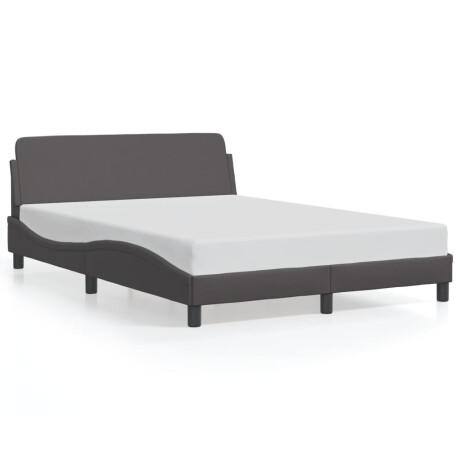 vidaXL Bedframe "Dover" kunstleer grijs 140x190 cm afbeelding2 - 1