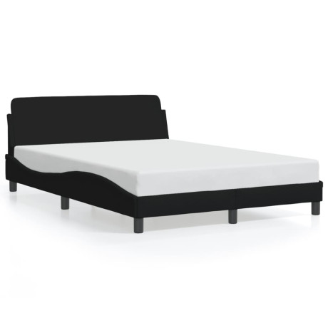 vidaXL Bedframe zonder matras stof zwart 140x200 cm afbeelding2 - 1