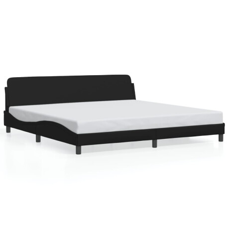 vidaXL Bedframe "Dover" kunstleer zwart 200x200 cm afbeelding2 - 1