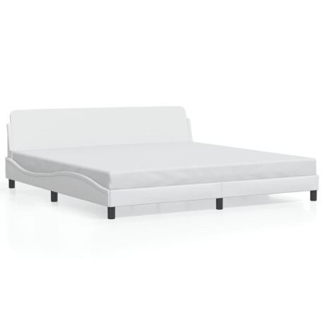 vidaXL Bedframe "Dover" kunstleer wit 200x200 cm afbeelding2 - 1