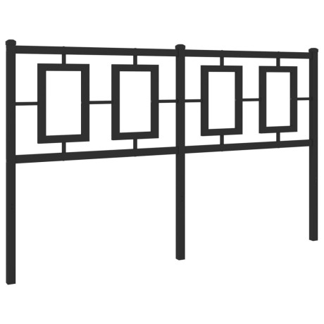 vidaXL Hoofdbord 140 cm metaal zwart afbeelding2 - 1