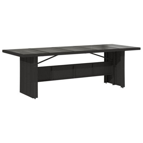 vidaXL Tuintafel met glazen blad 240x90x75 cm poly rattan afbeelding2 - 1