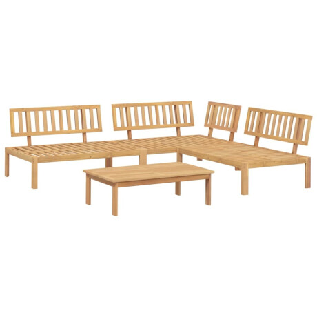 vidaXL 4-delige Loungeset pallet massief acaciahout afbeelding2 - 1