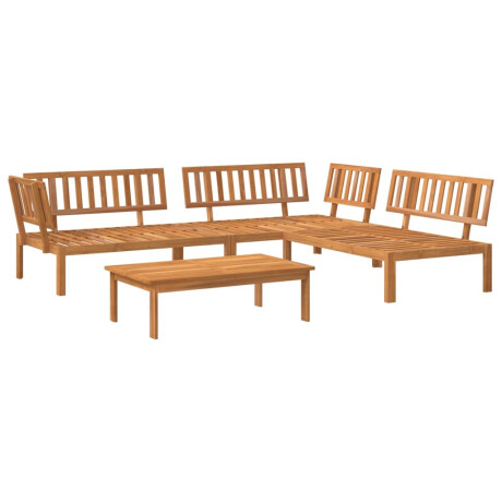 vidaXL 4-delige Loungeset pallet massief acaciahout afbeelding2 - 1