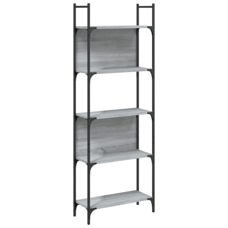 vidaXL Boekenkast 5-laags 60,5x24x166,5 cm bewerkt hout grijs sonoma afbeelding2 - 1