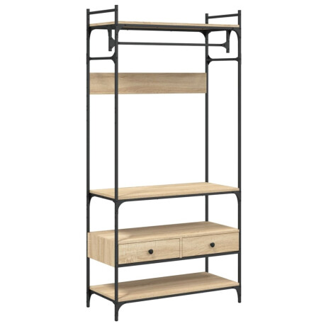 vidaXL Kledingkast met lades 89x39x184,5 cm bewerkt hout sonoma eiken afbeelding2 - 1
