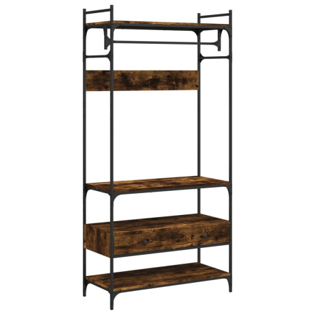 vidaXL Kledingkast met lades 89x39x184,5 cm bewerkt hout gerookt eiken afbeelding2 - 1