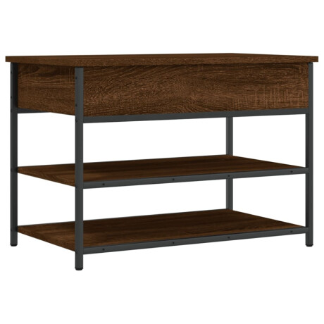 vidaXL Schoenenbankje 70x42,5x50 cm bewerkt hout bruin eikenkleur afbeelding2 - 1