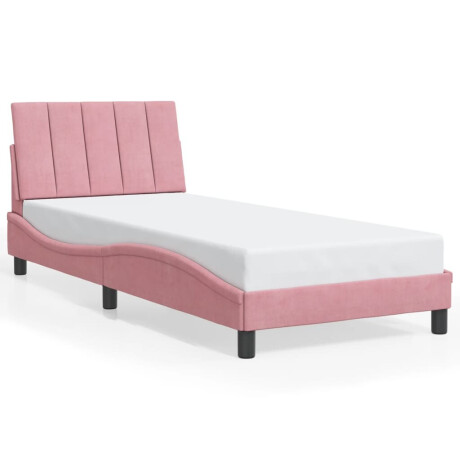 vidaXL Bedframe zonder matras "Hanko" fluweel roze 80x200 cm afbeelding2 - 1
