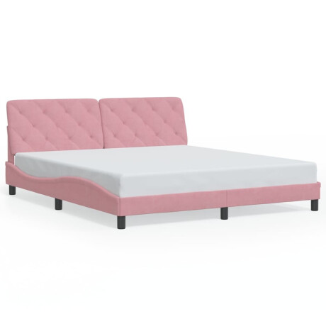 vidaXL Bedframe zonder matras fluweel roze 180x200 cm afbeelding2 - 1