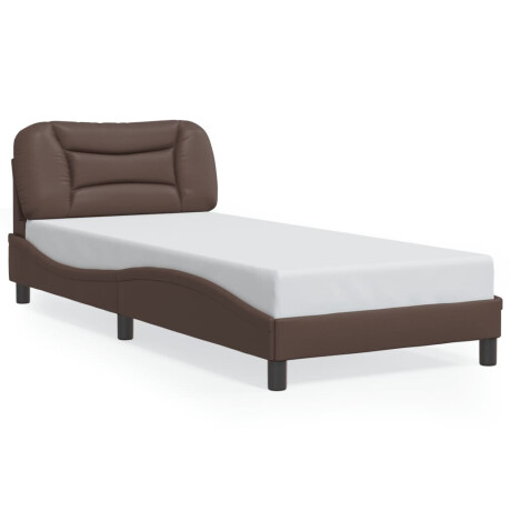 vidaXL Bedframe zonder matras "Hvar" kunstleer bruin 90x190 cm afbeelding2 - 1