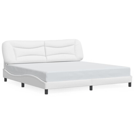 vidaXL Bedframe zonder matras "Hvar" kunstleer wit 200x200 cm afbeelding2 - 1