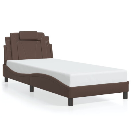 vidaXL Bedframe "Viana" zonder matras kunstleer bruin 90x190 cm afbeelding2 - 1