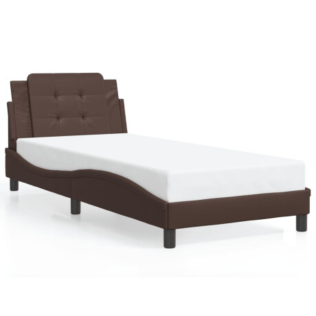 vidaXL Bedframe zonder matras "Zadar" kunstleer bruin 90x190 cm afbeelding2 - 1