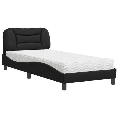 vidaXL Bed met matras kunstleer zwart 80x200 cm afbeelding2 - 1