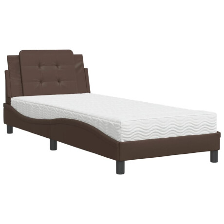 vidaXL Bedframe zonder matras "Zadar" kunstleer bruin 90x190 cm afbeelding2 - 1
