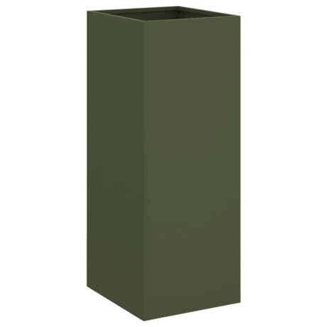 vidaXL Plantenbak 32x29x75 cm staal olijfgroen afbeelding2 - 1
