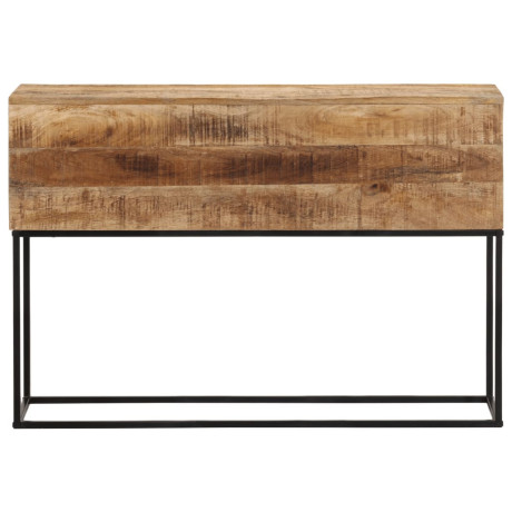 vidaXL Wandtafel 110x30x75 cm massief ruw mangohout en ijzer afbeelding2 - 1