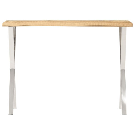 vidaXL Wandtafel met natuurlijke rand 105x33x76 cm massief mangohout afbeelding2 - 1