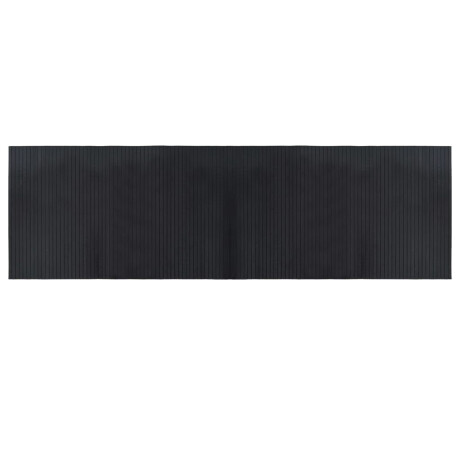 vidaXL Vloerkleed rechthoekig 60x200 cm bamboe zwart afbeelding2 - 1