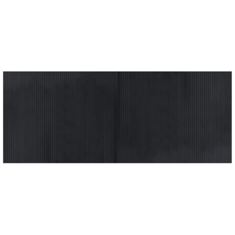 vidaXL Vloerkleed rechthoekig 80x200 cm bamboe zwart afbeelding2 - 1