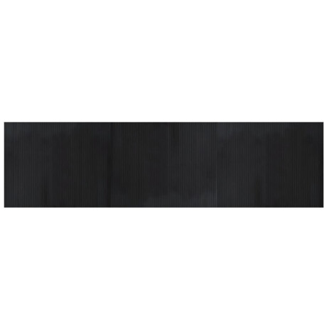 vidaXL Vloerkleed rechthoekig 80x300 cm bamboe zwart afbeelding2 - 1