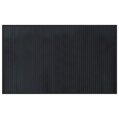 vidaXL Vloerkleed rechthoekig 60x100 cm bamboe zwart afbeelding2 - 1