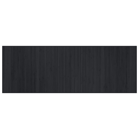 vidaXL Vloerkleed rechthoekig 70x200 cm bamboe zwart afbeelding2 - 1