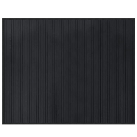 vidaXL Vloerkleed rechthoekig 80x100 cm bamboe zwart afbeelding2 - 1